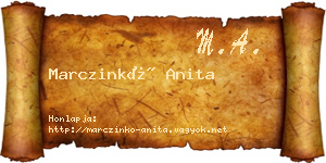 Marczinkó Anita névjegykártya