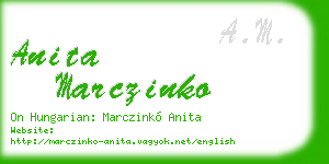 anita marczinko business card